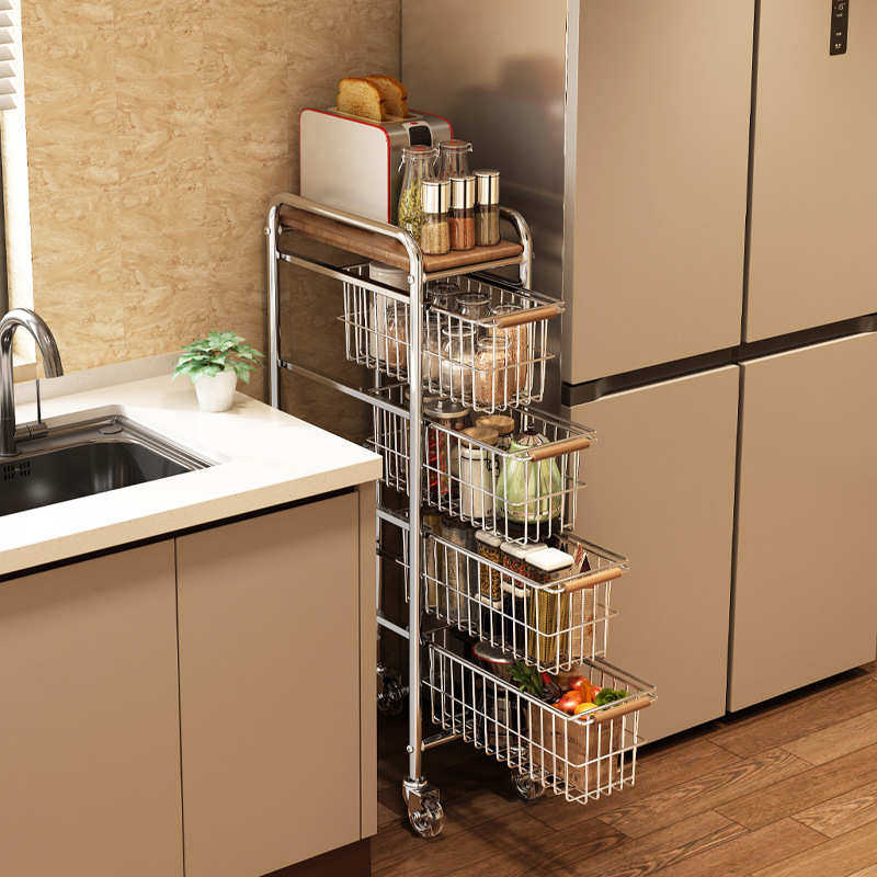 中古置物架厨房落地移动式蔬菜零食收纳架子饮料架多层小推车储物,淘宝优惠券,粉丝福利购,淘宝优惠卷