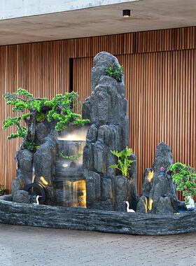 庭院景观装饰大型假山水景摆件阳台鱼池造景室外花园流水喷泉盆景