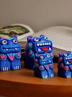 狮三百|狮方正 小狮子治愈办公桌面摆件客厅书房家居装饰开业礼物