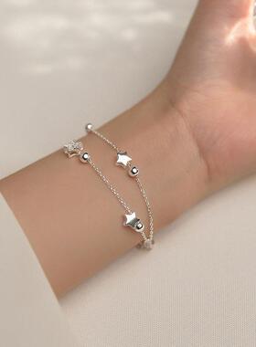 VENTFILLE 925 Sterling Silver Star Bracelet Fashion Korean