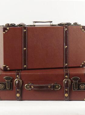 婚礼摄影工作室摄影道具户外照片窗口装饰覆古手提箱老式木箱古董