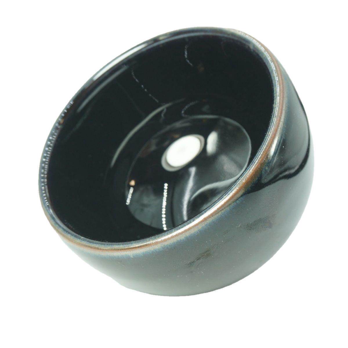 Jian kiln black gold tumbler Jianzhan pure handmade black gold glaze large capacity black porcelain tea cup retro teacup Chinese tea set