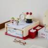 Hole board storage box household desktop drawer stationery finishing box storage rack living room file plastic storage box
