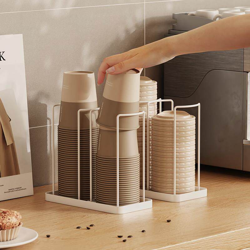 Disposable cup cup taker, good-looking and large-sized, universal plastic paper cup holder, desktop storage rack, commercial