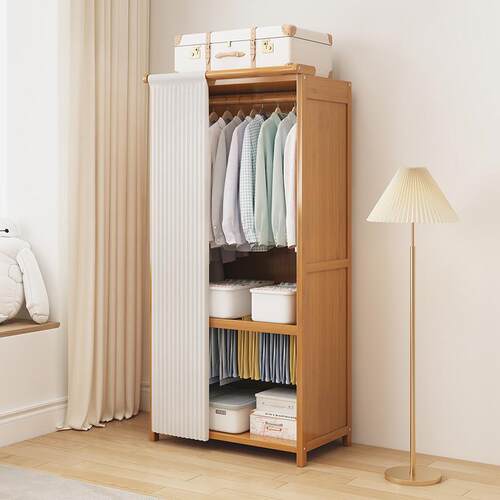 衣柜家用卧收纳JI515415租房出用经济型简易组装拉帘布新衣橱款室 - 图2