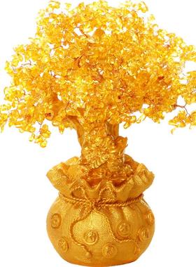 简约现代家居装饰酒柜客厅玄关工艺品发财树摆件创意桌面麋鹿摆设