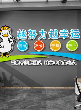 加标鸭会议办公室95035585墙面装饰公语司油团队励志氛围布置企业