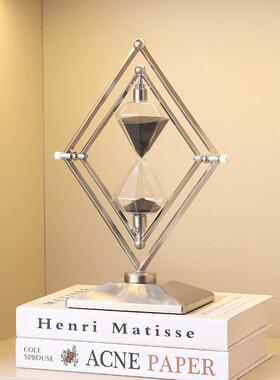 创意几何时间沙漏计时器摆件轻奢软装高级感小众办公室书房装饰品