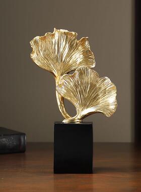 新中式摆件银杏树叶摆设软装饰品家居客厅玄关酒柜现代轻奢高档