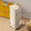 Household gap storage rack cream style gap storage cabinet student study floor hole board rotating bookshelf