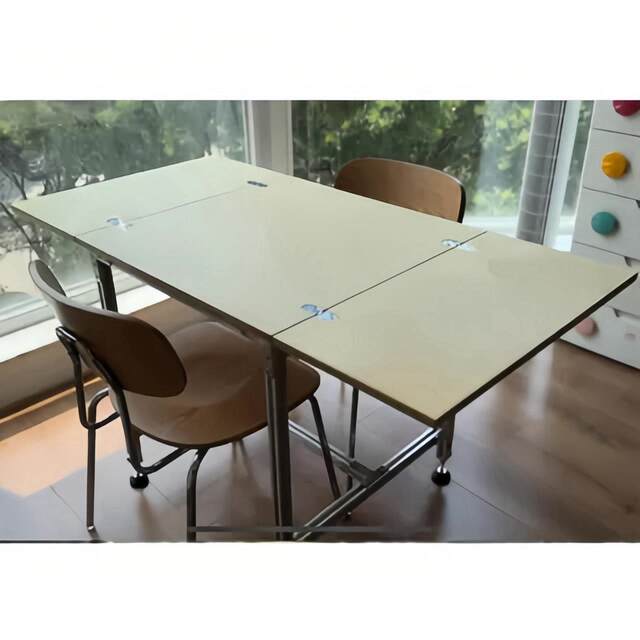 Household luxury wooden birch folding table easy to set up stall table push table student cram school simple table dining table desk desk desk