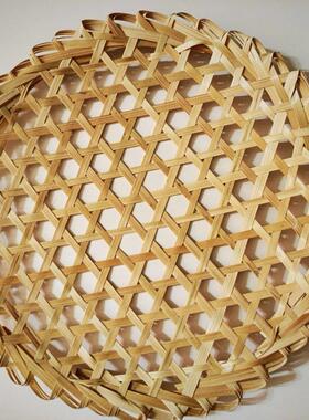 潮汕鱼生盘蒸盘竹垫虾生盘饺盘竹篾竹蒸片竹制品手工艺品竹编
