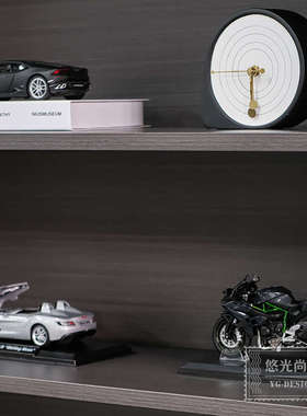 高档儿童房摆件现代简约软装方向盘男孩房赛车主题样板间书柜装饰