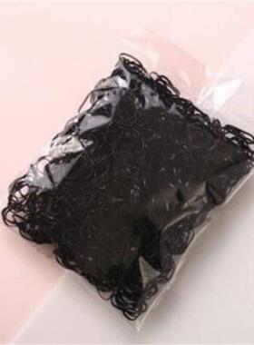 1000PCS Disposable Black Elastic Hair Band Rope For Kids Gir