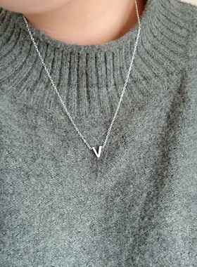 Cazador Minimalist Initial A-Z Letter Necklace for Women Alp