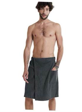 Men's soft towel comfortable bath wearable bathrobe男士