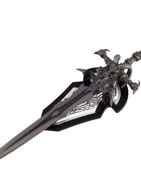 魔兽游戏周边武器模型镶钻霜之哀伤22CM壁挂板全金属工艺品摆件