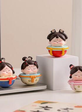 西品安文创纪BS041-1念物古风唐仕女不倒翁小摆办公室桌面装件饰