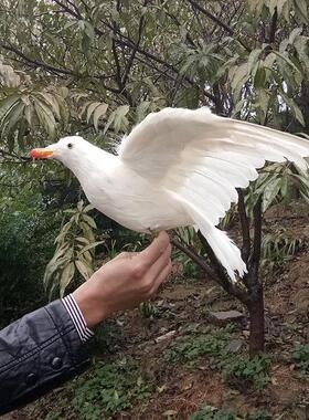 彷真展翅海鸥 婚纱摄影 办公室商场装饰家庭摆件影视场景道具模型