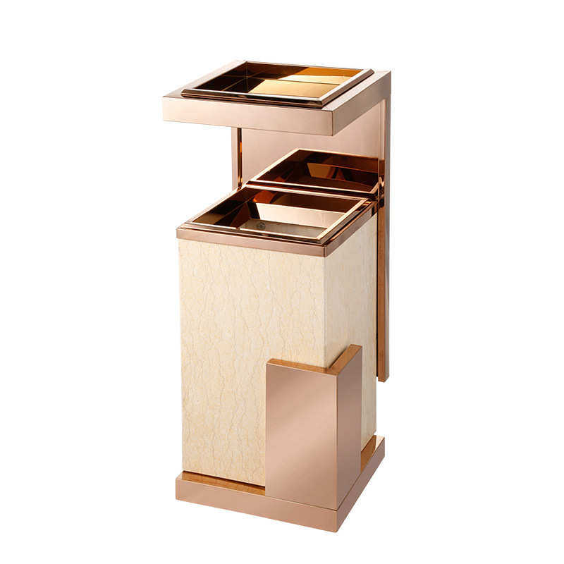 优雅大理石烟灰桶酒店大堂垃圾桶带烟灰缸至尊不锈钢大厅电梯口桶,淘宝优惠券,粉丝福利购,淘宝优惠卷