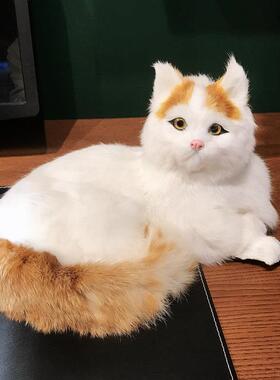 仿真猫咪家居摆件桌面饰品创意工艺品样板间场景道具可爱猫咪模型