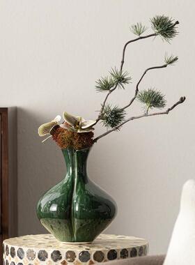 Rzone 新中式样板间彷真花艺高级感中古侘寂风茶室装饰品桌面摆件