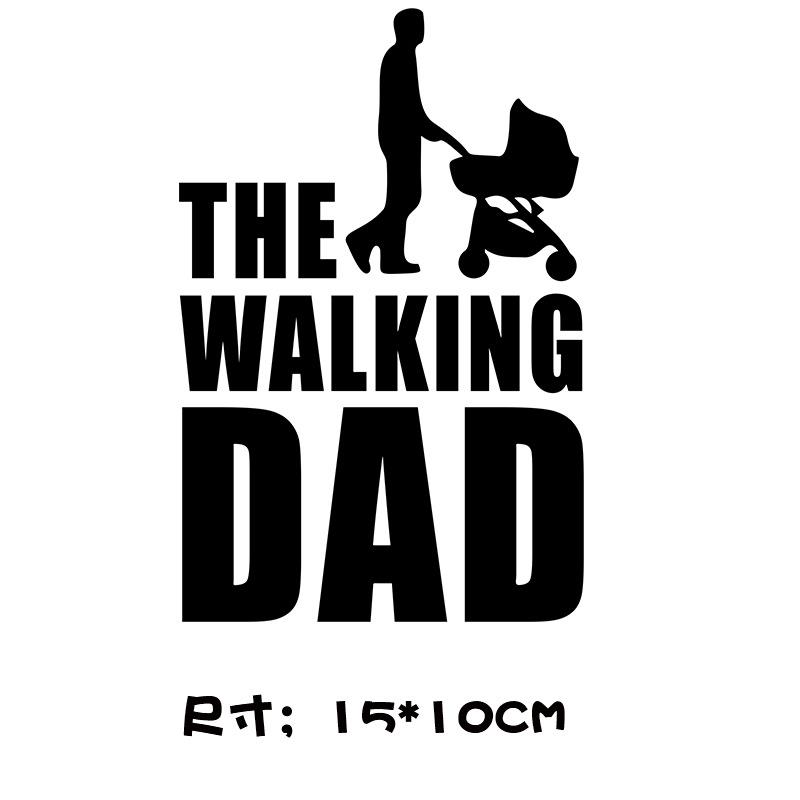 外贸 baby车贴The Walking Dad 散步爸爸婴儿在车上反光车贴 - 图2