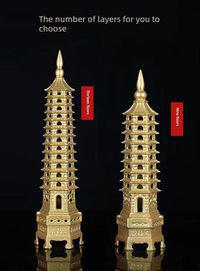 新金属工艺纯铜文昌塔九层及十三层装饰物电镀精品文昌塔装饰物