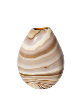 创意现代简约渐变色石纹玻璃花瓶别墅客厅餐桌插花高级感家居饰品