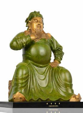 宇达青铜全铜摆件 《威灵震叠》关公铜工艺礼品摆饰 客厅 收藏艺
