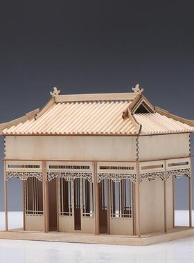 现代新中式创意木CQB质凉亭阁客建筑檐楼屋客厅会室禅意软装饰品