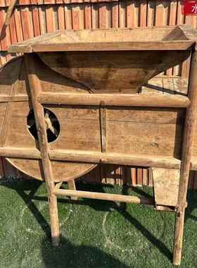 农耕农具文化老物件装饰摆件民俗怀旧老旧木耙木犁农家院影视道具