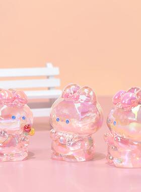 兔兔小果酱兔子摆件公仔可爱少女心树脂工艺品桌面装饰品女生礼物