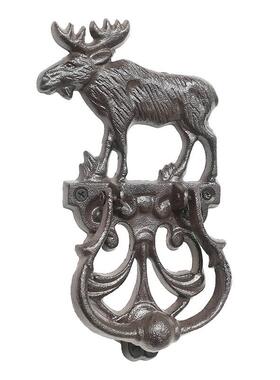 欧式复古怀旧铸铁工艺麋鹿仿古门敲拉手壁饰庭院家居门把手装饰品