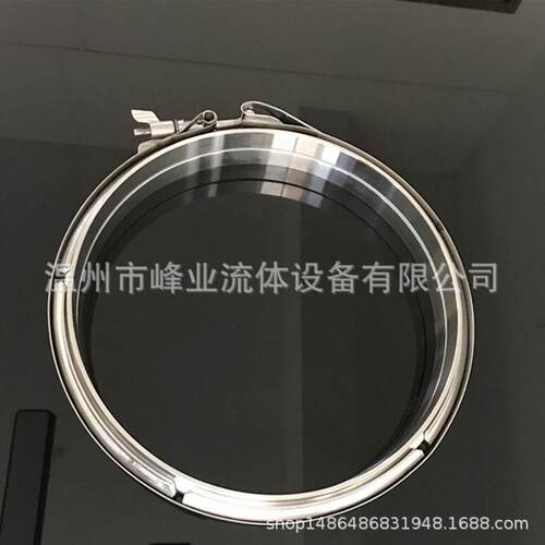 0不锈钢桶箍v型槽排气管抱沟槽卡冲压法兰快装FMR箍箍4管卡成套 - 图2