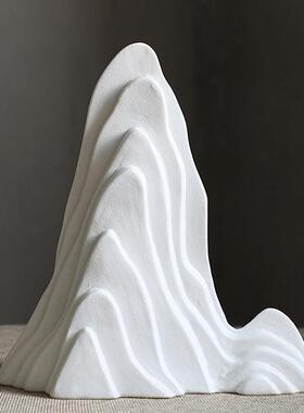 新中式禅意境装饰品样板间样品屋展示中心茶室书柜摆件太湖石造型