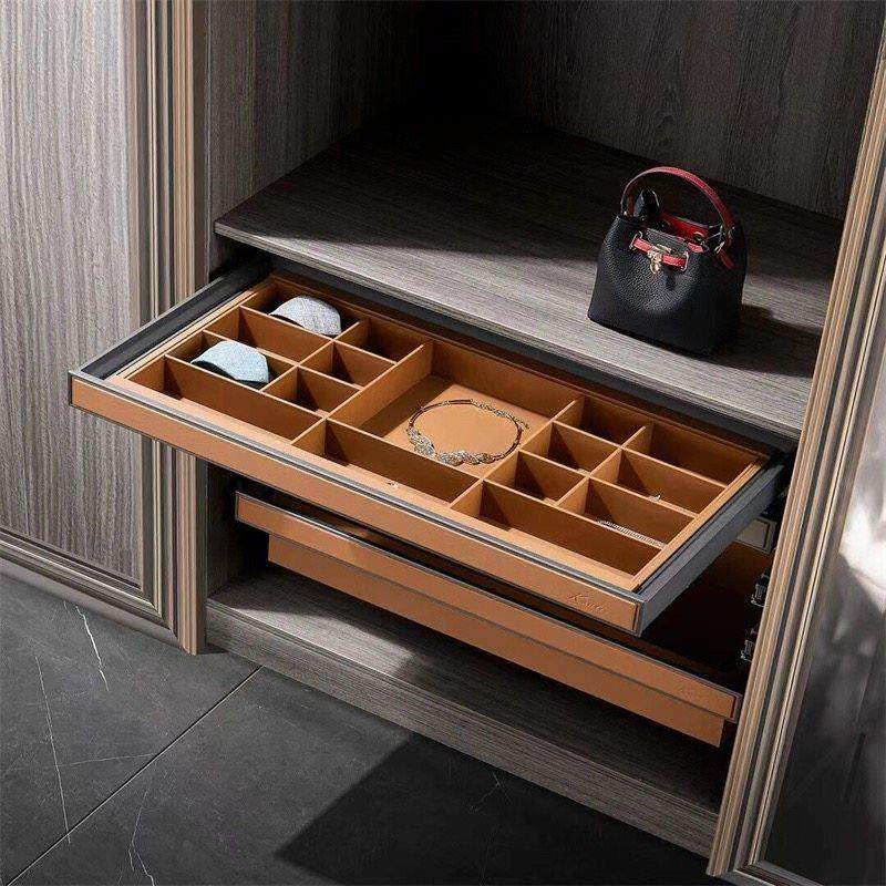 衣柜抽屉拉篮内置伸缩裤架衣帽间抽拉五金配件皮革首饰内衣盒格子,淘宝优惠券,粉丝福利购,淘宝优惠卷