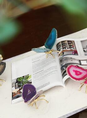 现样板房家居装KF0256摆件水晶蝴蝶蜻蜓小摆饰设客厅书房创意代品