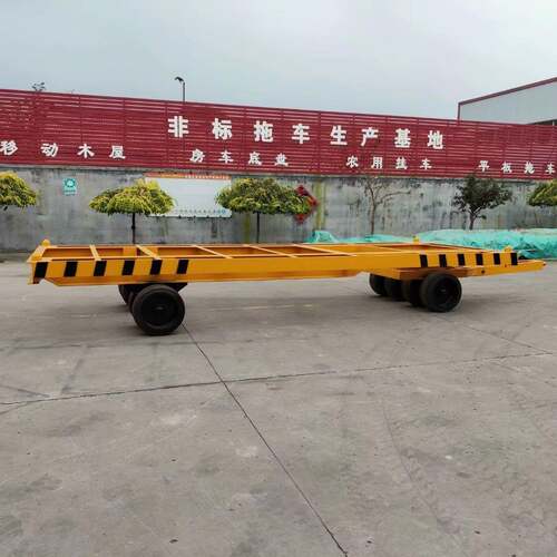 集装箱运输车框架式平板拖车港口码头设备转运车 - 图0