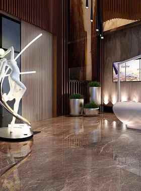 女神雕塑落地灯酒店大堂售楼处样板房窗柜工作室抽象艺术饰品