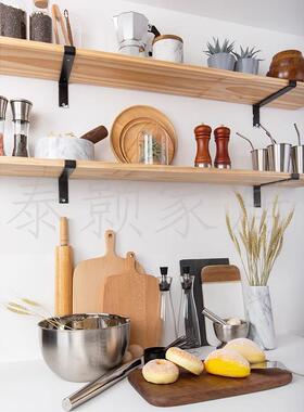 厨房样板间软装饰品摆件菜板食材罐砧板绿植木碗擀面杖油壶花器