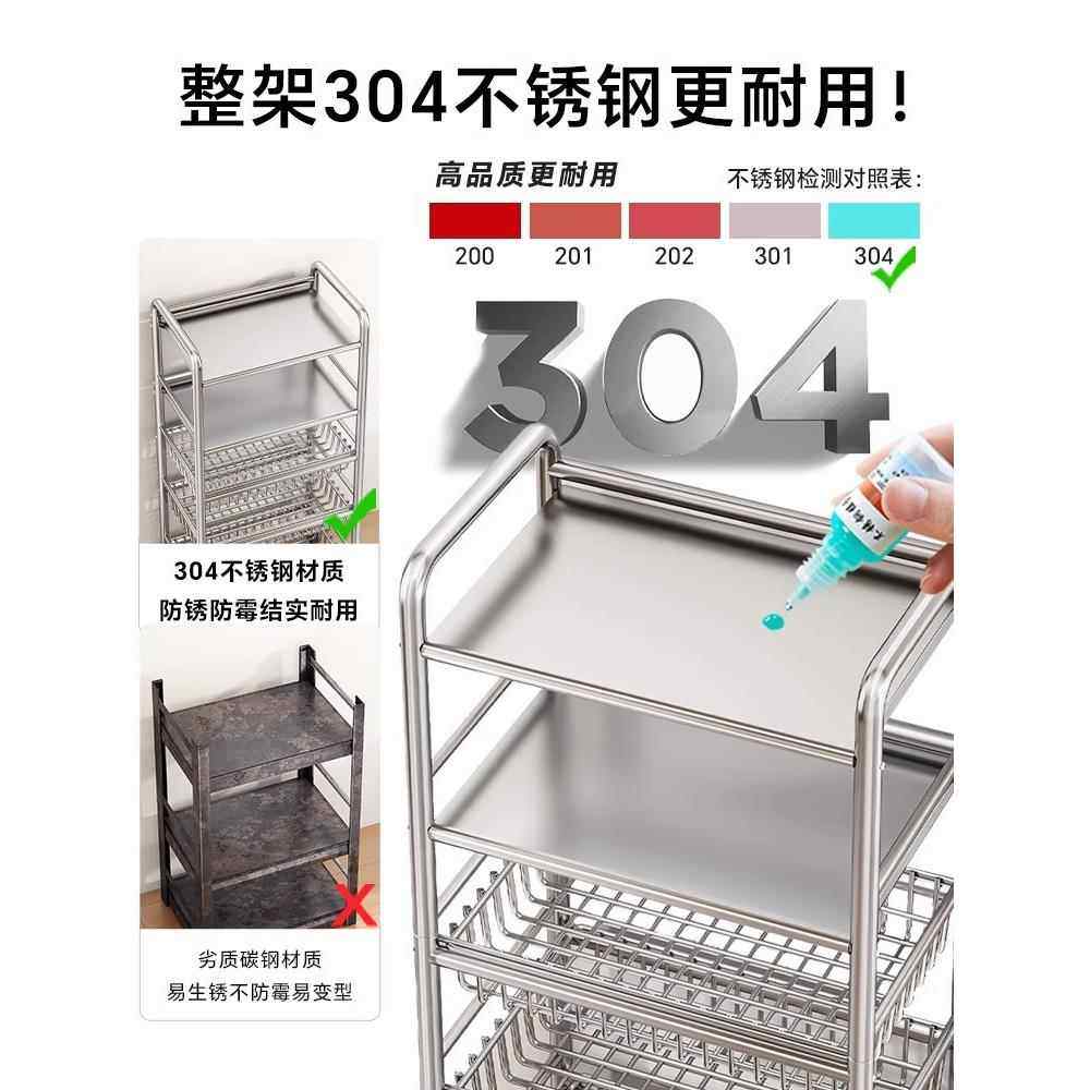 304不锈钢蔬菜架厨房蔬菜储存篮家用微波炉落地多层蔬菜篮储存架,淘宝优惠券,粉丝福利购,淘宝优惠卷