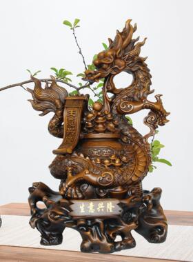 龙摆件家居客厅酒柜树脂工艺品公司吧台办公室装饰礼品节庆礼品