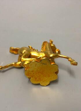 复古锌合金鎏金仿马20250818上蝇钱金属艺品文创市金集玩古老物工