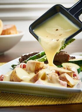 raclette cheese芝士片奶酪板烧电烤盘小烤勺小煎盘不粘平底锅