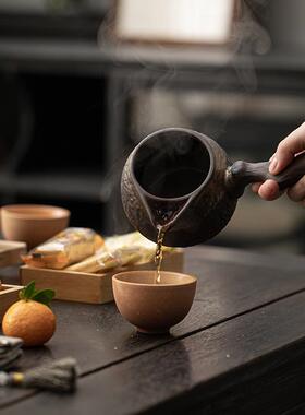 围炉煮茶复古陶壶炭炉烧水泡茶壶套装粗陶明火炭烧温茶炉炭炉火炉
