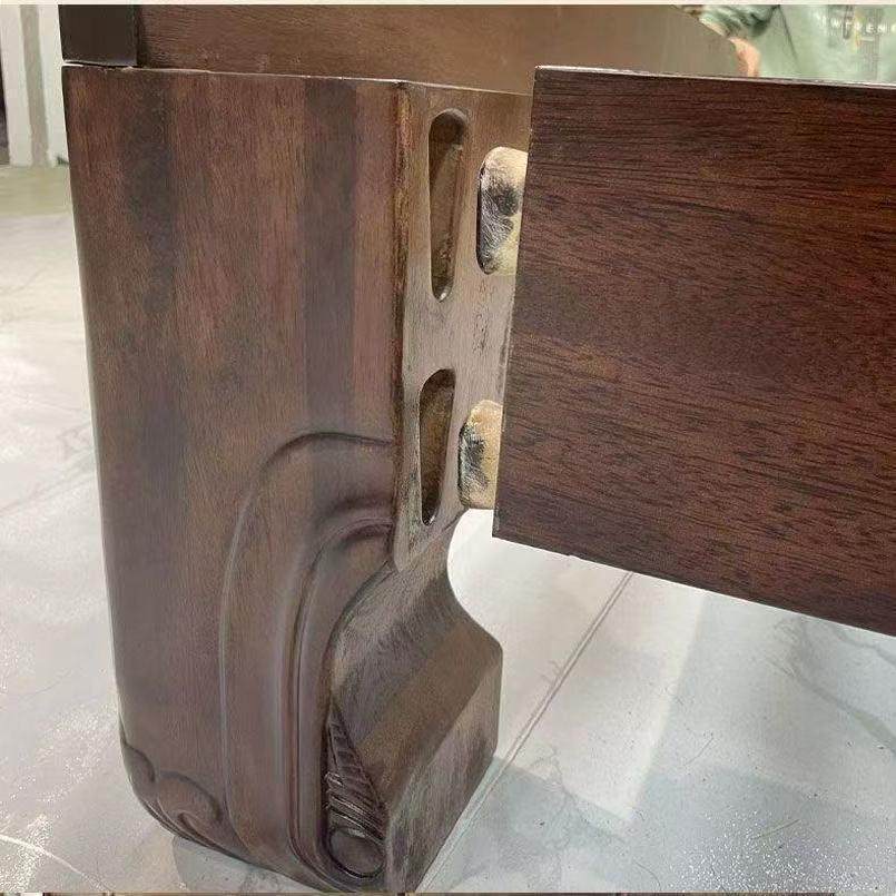 黑胡桃木色实木床1.8米双人床卧室明清中式古典仿古雕花格木大床,淘宝优惠券,粉丝福利购,淘宝优惠卷