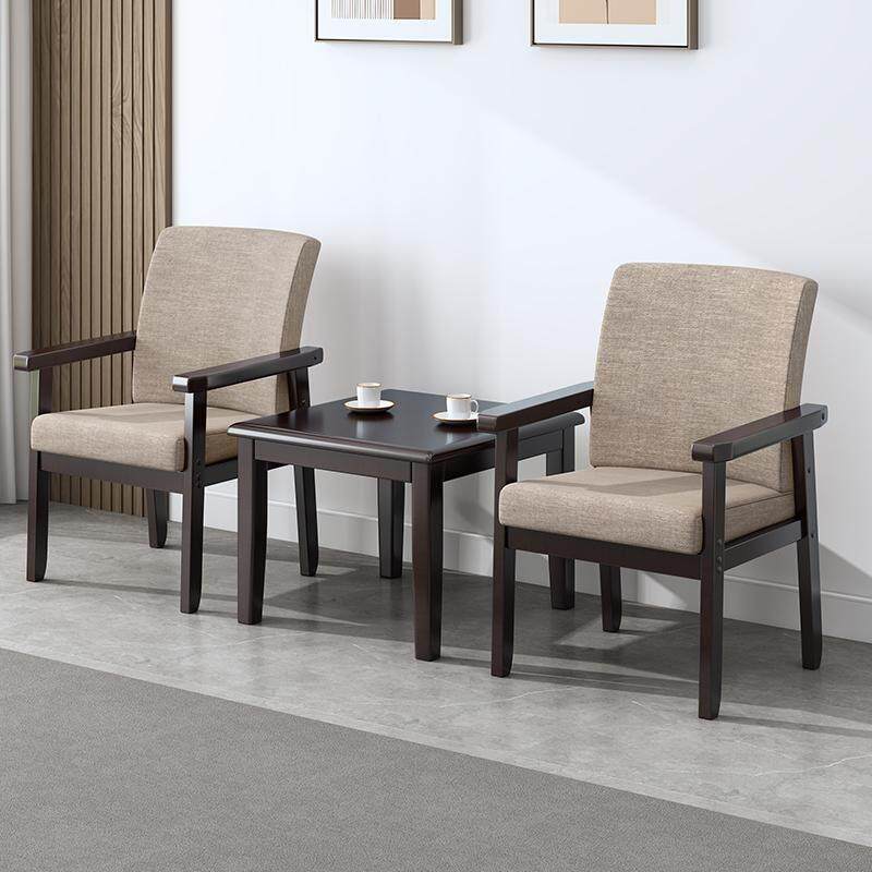 阳台小茶桌椅一桌两椅组合实木洽谈椅扶手椅会议沙发椅茶几三件套,淘宝优惠券,粉丝福利购,淘宝优惠卷