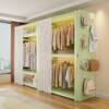Shelf wardrobe home bedroom rental room simple assembly metal hole plate steel combination storage angle steel hanger