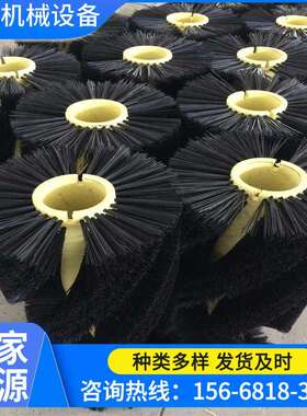 直径10mm尼龙丝毛刷辊,清扫器毛刷辊磨料丝毛刷辊剑麻毛刷辊